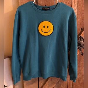Teal Smiley Face Sweatshirt